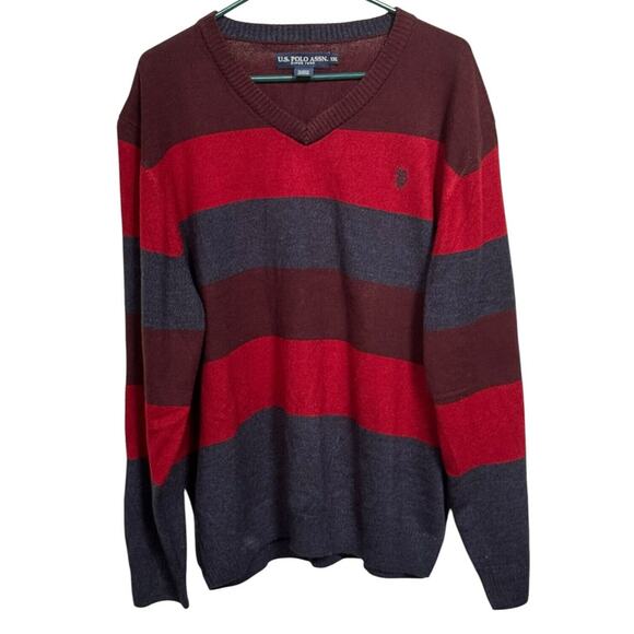 US Polo Assn. Other - U.S. Polo Assn. Sweater Multicolor Pullover Men’s XXL Blue Red Brown Long Sleeve